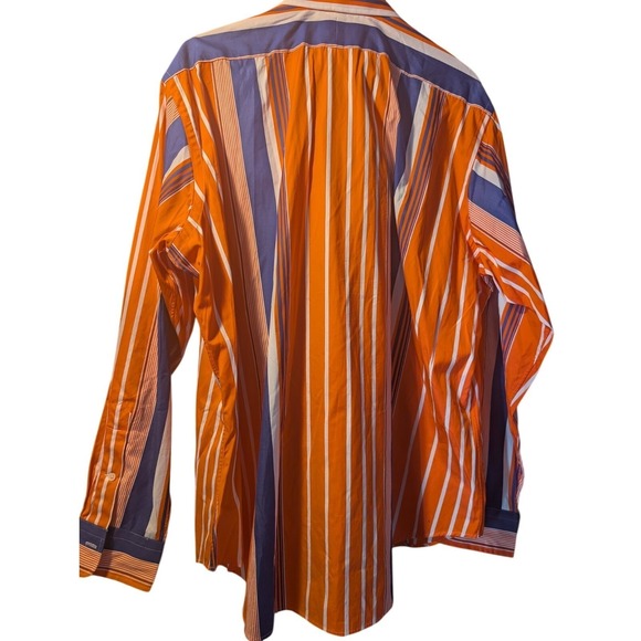 Vintage Polo Ralph Lauren Estate Shirt!   XXL  Orange Striped - Picture 3 of 8